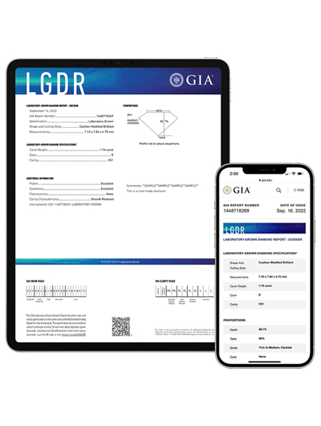 The Gemological Institute of America (GIA), the leading gemological grading and identification organization, is now offering a lower-cost GIA Laboratory-Grown Diamond Report - Dossier. The Gemological Institute of America (GIA), the leading gemological grading and identification organization, is now offering a lower-cost GIA Laboratory-Grown Diamond Report - Dossier.