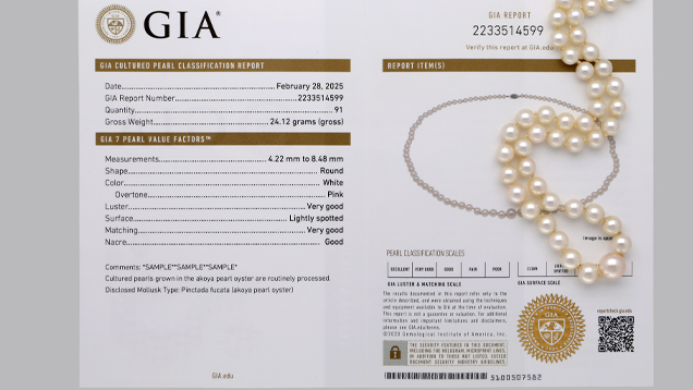 GIA is introducing an expanded approach to evaluating nacre on all pearl classification reports GIA is introducing an expanded approach to evaluating nacre on all pearl classification reports